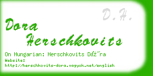 dora herschkovits business card